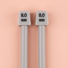 Спицы для вязания, прямые, с тефлоновым покрытием, d=8 мм, 35 см, 2 шт. - Фото 2