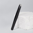 Пинцет прямой, широкий, 9.5 см, чёрный - Фото 3