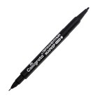 Маркер перманентный Calligrata, чёрный, двухсторонний, узел 2.0 мм/0.7 мм - Фото 6