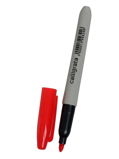 Маркер перманентный Calligrata, красный, узел 3.0 мм