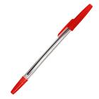 Ручка шариковая, 0.7 мм, стержень красный, прозрачный корпус - Фото 3
