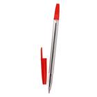 Ручка шариковая, 0.7 мм, стержень красный, прозрачный корпус - фото 317901884