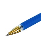 Ручка шариковая LANCER, синий стержень, узел 0.5 мм, прозрачный корпус, резиновый упор - Фото 7