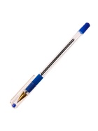 Ручка шариковая LANCER, синий стержень, узел 0.5 мм, прозрачный корпус, резиновый упор - Фото 8