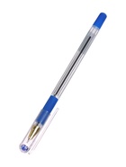 Ручка шариковая LANCER, синий стержень, узел 0.5 мм, прозрачный корпус, резиновый упор - Фото 6