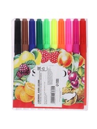 Фломастеры 10 цветов «Фрукты», вентилируемый колпачок - фото 60765736