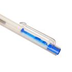 Ручка шариковая, автоматическая "МИНИ" 0.5 мм, стержень синий, прозрачный корпус, цветная кнопка, МИКС - Фото 2