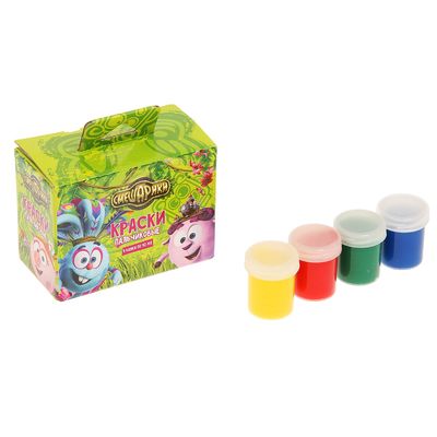 Набор пальчиковых красок "Смешарики" 4 цвета по 40 мл