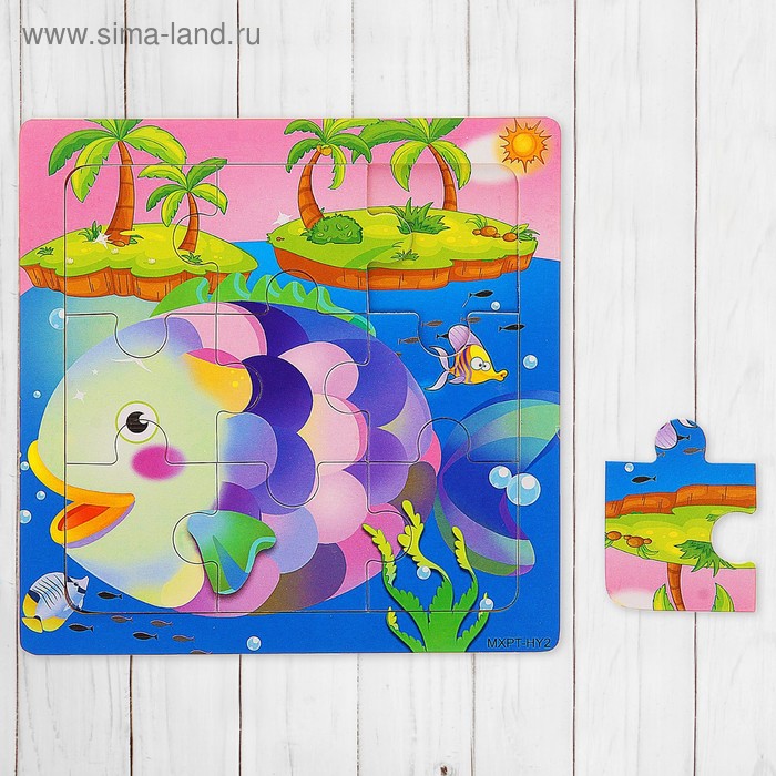 Пазл малый "Волшебная рыбка", 9 элементов - Фото 1
