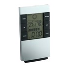 Метеостанция Luazon LB-01, с часами, термометром, дисплеем, подсветкой, серая - Фото 2