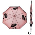 Зонт-трость "Дама с вуалью", автоматический, R=47см, цвет розовый - Фото 1