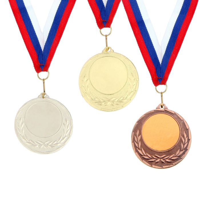 Медаль под нанесение 034 диам 4 см. Цвет бронз. С лентой - фото 1906811538