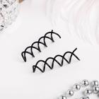 Шпилька для волос «Спираль», 5 см, чёрная - Фото 1