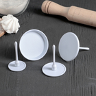 Набор кондитерских гвоздей Доляна, 4 шт., d=3.5/5/6/7 см, пластик, белый - Фото 3