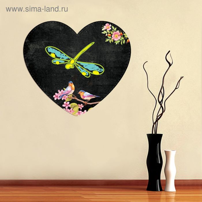 Наклейка интерьерная для рисования «Сердце», 30 × 28 см - Фото 1