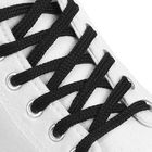 Шнурки для обуви плоские, 6мм, 100см, цвет чёрный - Фото 1