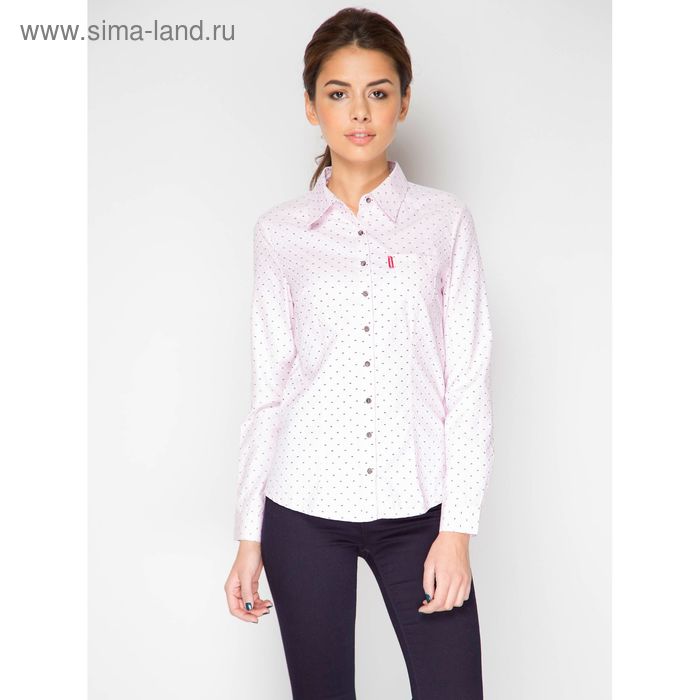 Рубашка женская, цвет розовый, размер 46 - Фото 1