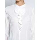 Блузка длинный рукав 15160,размер 46,рост 170 см,цвет белый - Фото 3