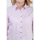 Блузка с длинным рукавом, принт горох, размер 50, рост 170 см, цвет розовый (арт. 15113 С+) - Фото 3