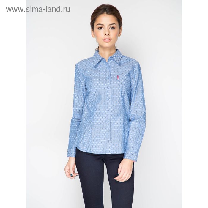 Рубашка женская 15135,цвет ярко синий,размер 46,рост 170 - Фото 1