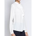 Блузка с длинным рукавом, размер 50, рост 170 см, цвет белый (арт. 15160 С+) - Фото 2