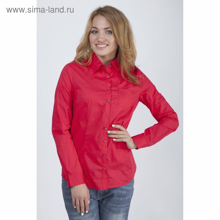 Рубашка женская 15113,цвет красный,размер 44,рост 170 - Фото 1