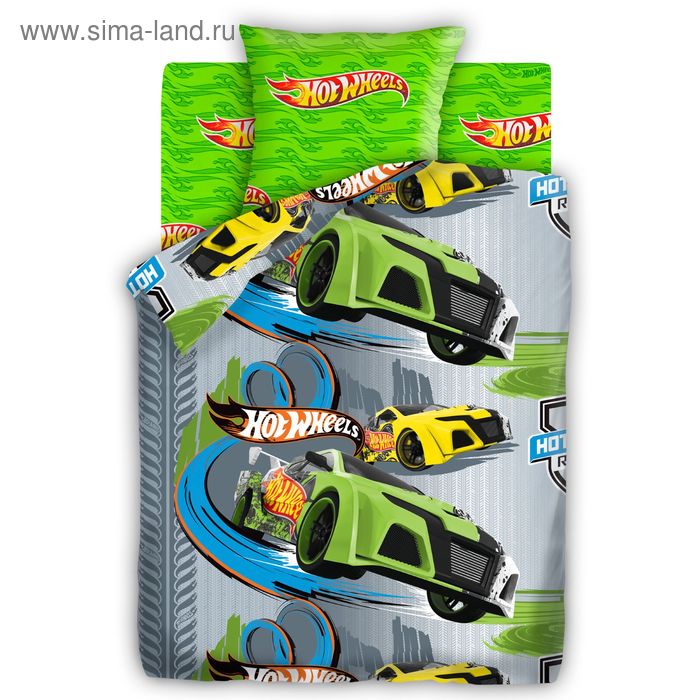 Постельное бельё 1,5 "Hot Wheels" Гонки - Фото 1