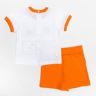 Комплект для мальчика (футболка+шорты), рост 92 см (2 года), цвет оранжевый/белый (арт. Н011) - Фото 2
