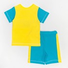 Комплект для мальчика (футболка+шорты), рост 92 см (2 года), цвет бирюзовый/лимон (арт. Н219) - Фото 2