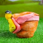 Фигурное кашпо "Птичка на шляпе с бантиком" 21х17см, МИКС - Фото 6