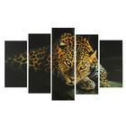 Картина модульная на подрамнике "Взгляд гепарда" 2-25*52, 2-25*66,5, 1-25*80, 80*140 см - фото 8458412