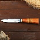 Нож охотничий Мастер К, лезвие 12,5 см, в чехле, деревянная рукоять с пробковой вставкой - фото 809401940