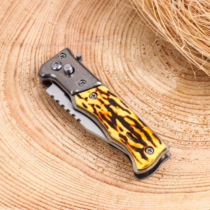 Нож выкидной "Тигр" 19,4, клинок 88мм/1мм - фото 1918668389