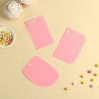 Набор шпателей кондитерских Доляна, 3 предмета: 12×8 см, 11×7.5 см, 8.8×12.2 см, МИКС - Фото 5