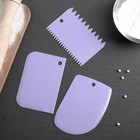 Набор шпателей кондитерских Доляна, 3 предмета: 12×8 см, 11×7.5 см, 8.8×12.2 см, МИКС - Фото 7