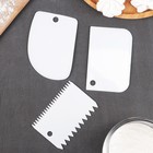 Набор шпателей кондитерских Доляна, 3 предмета: 12×8 см, 11×7.5 см, 8.8×12.2 см, МИКС - Фото 8