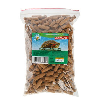 Корм "Деликатес" для водяных черепах, с морепродуктами, 200 г