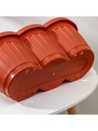 Ящик для цветов с поддоном Петропласт «Гусеница», 40 см, пластик, МИКС  (артикул 1341634)  большой выбор товаров оптом и в розницу по низким ценам с доставкой