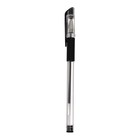 Ручка гелевая, 0.5 мм, чёрный стержень, прозрачный корпус, с резиновым держателем - Фото 3