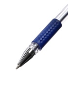 Ручка гелевая LANCER, синий стержень, узел 0.5 мм, резиновый упор - Фото 8
