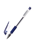 Ручка гелевая LANCER, синий стержень, узел 0.5 мм, резиновый упор - Фото 8