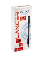 Ручка гелевая LANCER, синий стержень, узел 0.5 мм, резиновый упор - Фото 10