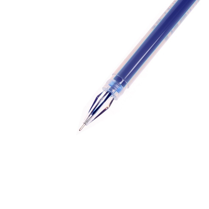Ручка гелевая "Кристалл" 0.38 мм, синий, корпус прозрачный, безстержневая, игольчатый пишущий узел - Фото 1
