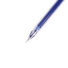 Ручка гелевая "Кристалл" 0.38 мм, синий, корпус прозрачный, безстержневая, игольчатый пишущий узел - Фото 3