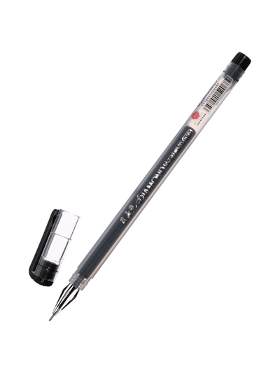 Ручка гелевая «Кристалл», безстержневая, чёрная, узел 0.38 мм