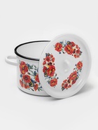 Кастрюля эмалированная «Маки Мечта», 2.9 л, d=20 см, цилиндрическая, белая - Фото 2