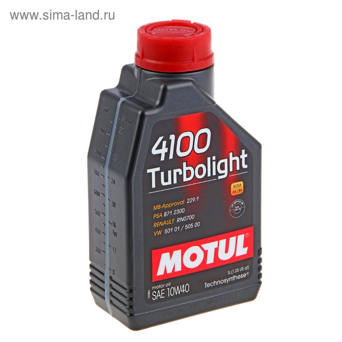 Моторное масло MOTUL 4100 Turbolight 10W-40 А3/В4, 1 л 102774 - Фото 1