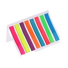 Блок - закладка с липким краем, 5×45 мм, пластик, 8 цветов по 21 листу, в блистере, МИКС - Фото 2
