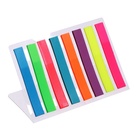 Блок - закладка с липким краем, 5×45 мм, пластик, 8 цветов по 21 листу, в блистере, МИКС - Фото 3