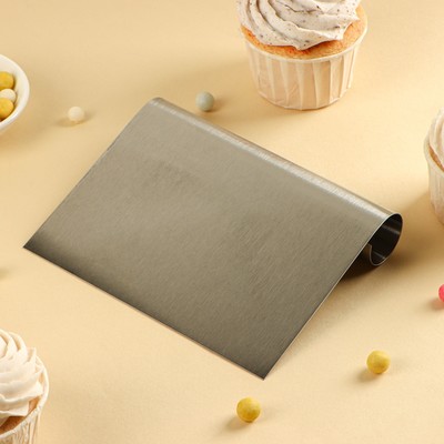 Шпатель кондитерский с размерной линейкой KONFINETTA, 15×11.5 см, нержавеющая сталь